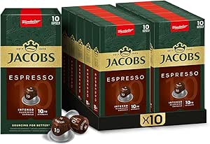 Jacobs Kapsül Kahve Espresso 10 Intense, 10 Kapsül x 10 Paket