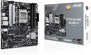 ASUS PRIME A620M-A-CSM AMD A620 AM5 DDR5 6400 DP HDMI VGA Çift M2 USB3.2 AURA RGB mATX Ücretsiz Uzaktan Yönetim Yazılımı, ASUS 5X PROTECTION III