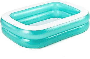 Bestway Aile ve Çocuklar için Uygun Şişme Dikdörtgen Yüzme Havuzu, Mavi, 2.62 m x 1.75 m x 51 cm, 778 L