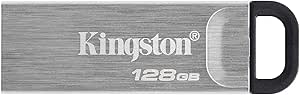 Kingston DataTraveler Kyson 128 GB DTKN/128GB 200 MB/s’ye kadar Okuma, 60MB/s’ ye kadar yazma, Metal Gövdeli