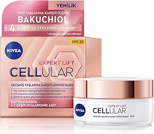 NIVEA Cellular Expert Lift Doğal Retinol Alternatifi Saf Bakuchiol ve Hyaluronik Asit içeren Kırışıklık Karşıtı ve Nemlendirici Gündüz Kremi 50 ml