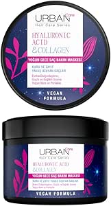 URBAN Care Hyaluronik Asit & Kolajen Kuru ve Cansız Saçlara Özel Yoğun Gece Saç Bakım Maskesi 230 ml-vegan