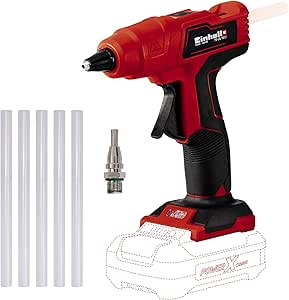 Einhell Akülü Akülü Sıcak Silikon Mum Tabancası TE-CG 18 Li – Solo Power X-Change (Lityum-İyon, 5 yapıştırma çubuğu ve düz yapıştırıcı ucu dahil) – 4522200