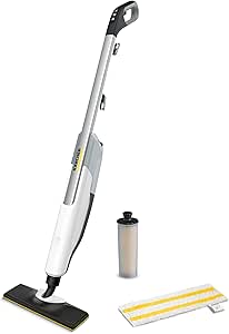 Kärcher SC 2 Upright buharlı temizleyici, ısınma süresi: 30 s, yüzey gücü: yakl. 50 m², tank: 0,4 l, ısıtma gücü: 1600 W, zemin başlığı EasyFix, mikrofiber zemin bezi ve kireç çözücü kartuş