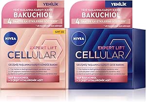 NIVEA Cellular Expert Lift SPF30 Gelişmiş Yaşlanma Karşıtı Gündüz Yüz Kremi, 50 ml + NIVEA Cellular Expert Lift Gelişmiş Yaşlanma Karşıtı Gece Yüz Kremi 50 ml