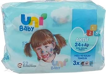 Uni Baby Aktif Simple Clean 3×52’li Islak Mendil