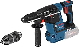 Bosch Professional GBH 18V-26 F Akülü Kırıcı Delici (18 Volt, SOLO, 2,6 J, Betonda Delme Çapı: 26 mm, Karton Kutuda, İlave Mandren, Akü ve şarj Cihazı Dahil Değildir)