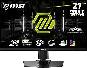 MSI 27″ MAG 274UPF E2 Gaming Monitör, UHD, 16:9, Flat, Rapid IPS, 160Hz, 0.5ms GTG, Freesync, Pivot