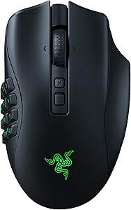 Razer Naga V2 Pro – Kablosuz MMO Oyun Faresi (HyperScroll Tekerlek, Uyarlanabilirlik ve Kontrol, HyperSpeed Kablosuz, 30K Optik Sensör, Optik Fare Anahtarları Gen-3) Siyah