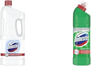 Domestos Ultra Beyaz Maksimum Hijyen Yoğun Kıvamlı Çamaşır Suyu 1 x 1850 mL 1 Domestos Yoğun Kıvamlı Çamaşır Suyu Maksimum Hijyen Dağ Esintisi, 750 ml 4, 1850 ML + 750 ML x 4