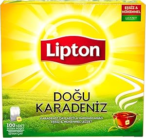 Lipton Doğu Karadeniz Bergamot Aromalı Bardak Süzen Poşet Siyah Çay, 100’lü