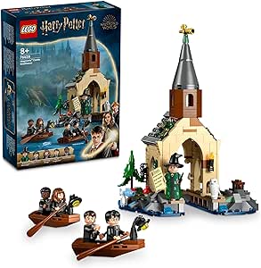 LEGO Harry Potter Hogwarts Şatosu Kayıkhanesi 76426 – 8 Yaş ve Harry Potter Hayranları Kız ve Erkek Çocukları için 7 Minifigür İçeren Yaratıcı Oyuncak Yapım Seti, Doğum Günü Hediyesi Fikri (350 Parça)