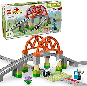 LEGO DUPLO Town Tren Köprüsü ve Rayları Ek Macera Seti 10426 – 2 Yaş ve Üzeri Erkek ve Kız Çocuklar İçin İnşa Edilebilir Eğitici Oyuncak Yapım Seti, Hediye Fikri (42 Parça)