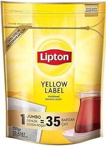 Lipton Yellow Label Jumbo Demlik Poşet Çay, 30’lu, 750 G (30x25G)