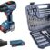 Bosch Professional GSB 18V-50 Akülü Darbeli Delme Vidalama Makinesi ve Accessories 2607017367 Matkap Seti Dahil V-Line Titanium 103-Parça