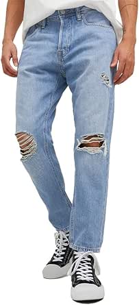 JACK & JONES Male Tapered Fit Jeans Frank Original Cropped MF 083