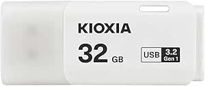 KIOXIA TransMemory U301 32GB USB Bellek – USB 3.2 Gen 1, Beyaz