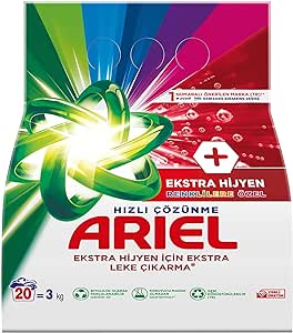 Ariel Renklilere Özel Extra Hijyen 3 Kg Toz Çamaşır Deterjanı