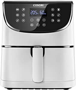 COSORI Airfryer 100 Tarif Yemek Kitabı, 1700-Watt Max XXL 5,5 L Dijital Dokunmatik Hava Fritözleri 11 Ön Ayarlı Fırın, Yağsız Sıcak Ocak, Yapışmaz Sepet, Beyaz