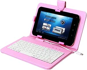 Everest KB-TAB07 7″ Pembe Micro+Mini Usb Türkçe Q Klavye Tablet Pc Kılıfı