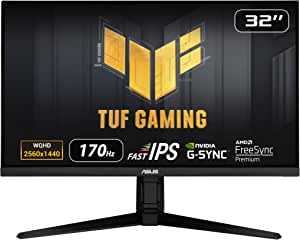 ASUS TUF GAMING VG32AQL1A 31.5 HDR400 2K IPS FREESYNC VE G-SYNC UYUMLU 2560×1440 1MS 170HZ DP HDMI USB MM VESA ELMB SYNC, 99% DCI-P3, YUKSEKLIK AYARLI Monitör