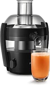 Philips Viva Collection Katı Meyve Sıkacağı, 500W, 1,5L, QuickClean, Damlama Önleyici, Siyah, HR1832/00