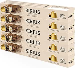 Sirius Premium Vanilya Aromalı Kapsül Kahve 5’li Set (50 Adet)