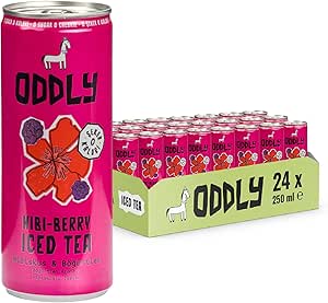 Oddly Hibiberry Soğuk Çay Kutu Hibiscus Böğürtlen – 0 Şeker ve 0 Kalori 250 ml x 24 Adet