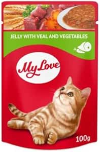 My Love Jöleli Dana Etli-Sebz. Pouch Kedi Maması, 100Gr, 24 Adet
