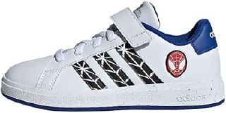 adidas Unisex Çocuk GRAND COURT SPIDER-MAN EL K Ayakkabı FTWWHT/CBLACK/ROYBLU 39 1/3