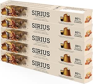 Sirius Premium Karamel Aromalı Kapsül Kahve 5’li Set (50 Adet)
