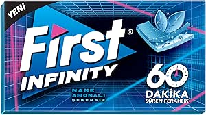 First Infinity 60 DK Keskin Nane Aromalı Şekersiz Sakız 27 gr – 240 Adet