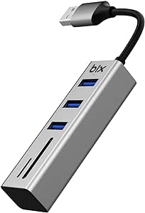 Bix BX04HB SD/Micro SD Kart Okuyuculu ve 3 Portlu USB 3.0 Çoklayıcı Hub Dönüştürücü Adaptör