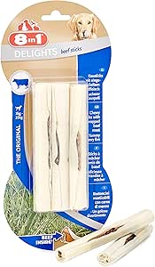 8in1 Delights Beef Sticks Sığır Etli Çiğneme Çubukları, 75 gr Köpek Ödülü
