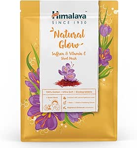 Himalaya Aydınlatıcı Kağıt Maske, Safran, C Vitamini, Hyaluronic Acid,%100 Pamuk, Geri Dönüştürülebilir, Tüm Ciltler, 30 gr