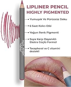 ALIX AVIEN Uzun Süre Kalıcı Dağılma Yapmayan Nemlendirici Dudak Kalemi – Lipliner Pencil 12 Deep Pink