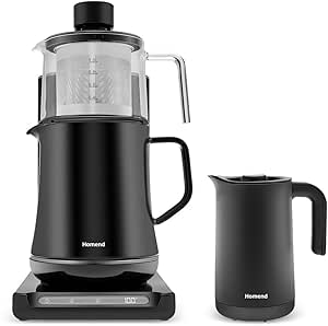 Homend Smart Royaltea Plus 2 in 1 Otomatik Çay ve Türk Kahve Makinesi Wifi Mat Siyah