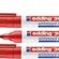 edding 360 XL beyaz yazı tahtası kalemi, kırmızı, 3’lü set, yeniden doldurulabilir