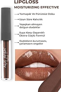 ALIX AVIEN Uzun Süre Kalıcı Yapışkan His Bırakmayan Nemlendirici Dudak Parlatıcısı – Lipgloss 11 Chocolate Kiss
