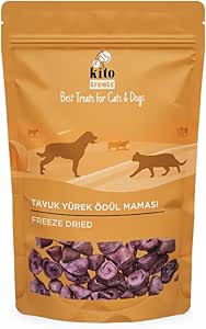 Kito Freeze Dried Tavuk Yürek Köpek Ödül Maması%100 Doğal, Glutensiz 30 gr(Dog Treat)