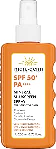 Maruderm SPF 50+ Hassas Ciltler için Mineral Vücut Güneş Kremi Spreyi 200 ml