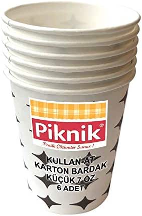 Piknik Kullan At Karton Bardak 7 Oz 6’lı 1483