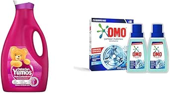 Yumoş Sıvı Bakım Çamaşır Deterjanı Renkli Giysiler, 2520 ml(1) Omo Çamaşır Makinesi Temizleyicisi Çam Esintisi Derinlemesine Hijyen Sağlar 400 ml(2)