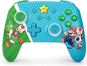 PowerA Enhanced Wireless Gamepad for Nintendo Switch – Super Star Friends, OLED Model, Lite – Bluetooth Controller