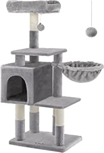 Feandrea Pct52W 110 cm Kedi Ağacı, Açık Gri