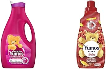 Yumoş Sıvı Bakım Çamaşır Deterjanı Renkli Giysiler, 2520 ml(1) Yumoş Extra Konsantre Çamaşır Yumuşatıcısı Amber 1440 ml(2)