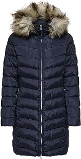 ONLY Kadın ONLELLAN QUILT HOOD FUR COAT LIFE CC OTW Dış Giyim, Yeşil, L