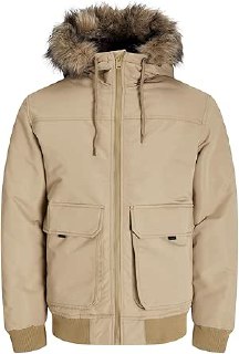 JACK %26 JONES JJCONSTRUCT FAUX FUR BOMBER Erkek Bomber, Rosin, L