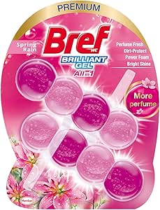Bref WC Brilliant Tuvalet Temizleme Jel Çiçek Kokulu 2’li 2 x 42 g , Jel Çiçek 2