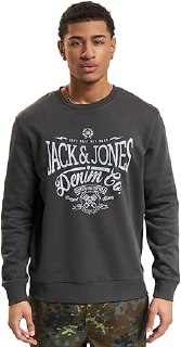 Jack %26 Jones Erkek JPRBLUERIC SWEAT CREW NECK FST Sweatshirt, Haki, S